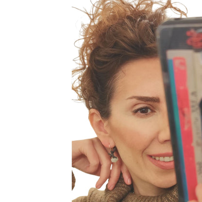 Χειροποίητα Ασημένια Σκουλαρίκια Astra με Φυσικές Πέτρες