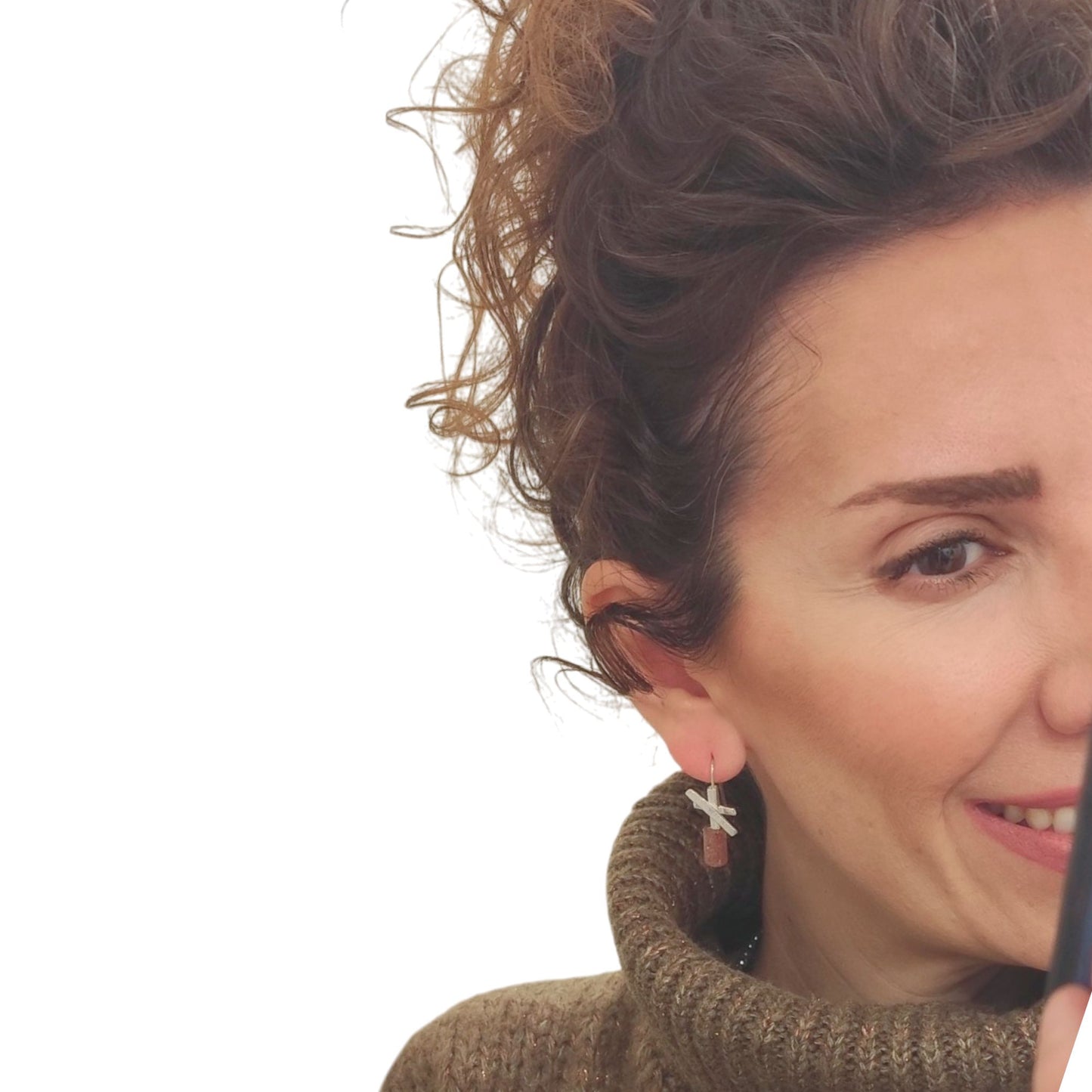 Χειροποίητα Ασημένια Σκουλαρίκια Astra με Φυσικές Πέτρες