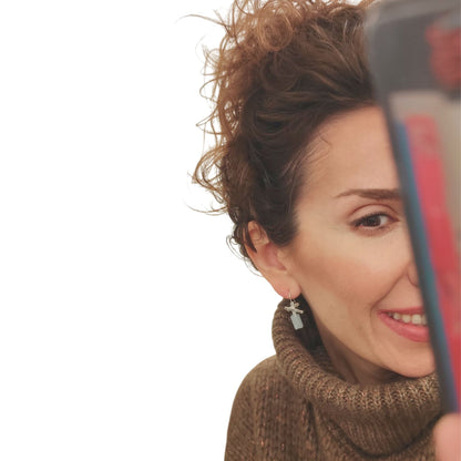 Χειροποίητα Ασημένια Σκουλαρίκια Astra με Φυσικές Πέτρες