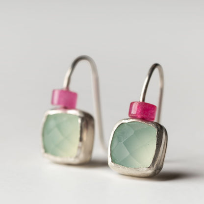 Σκουλαρίκια "Aqua-Pink"