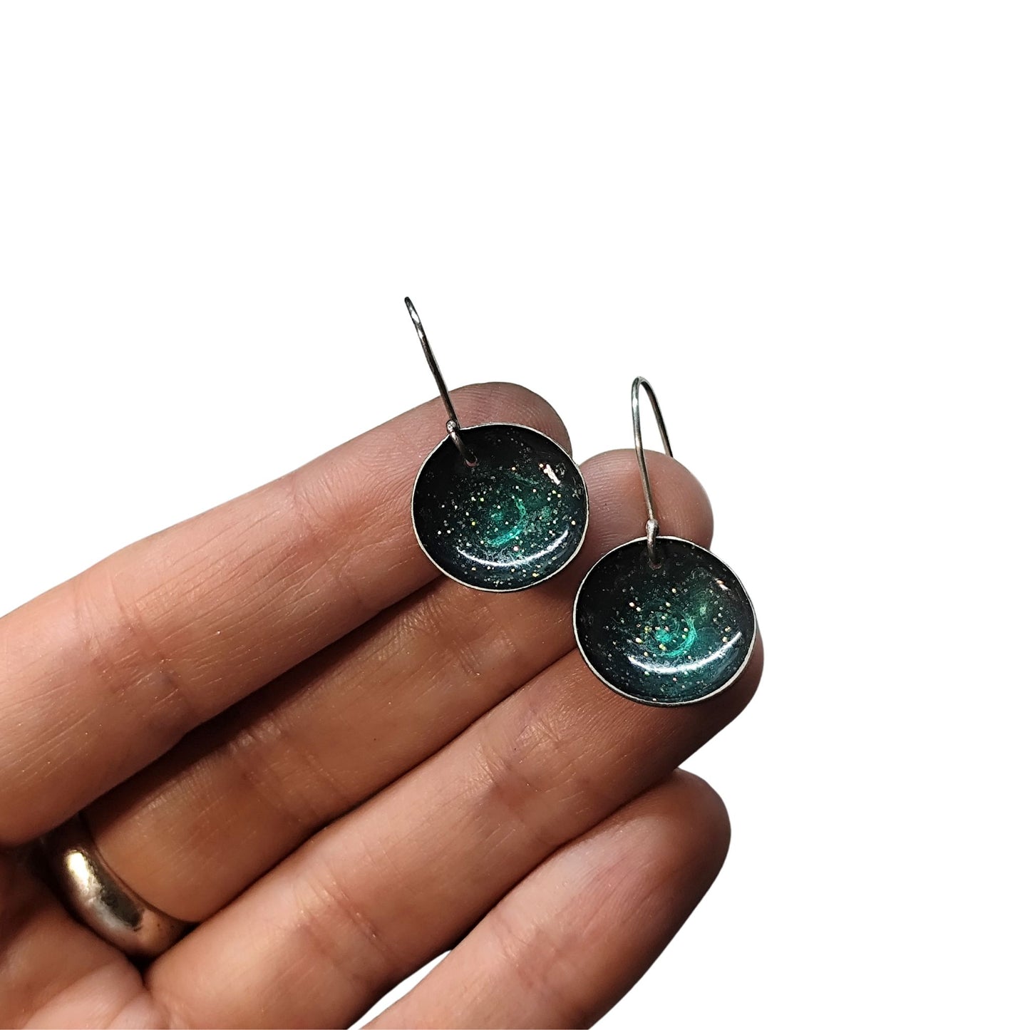 Σκουλαρίκια κρεμαστά "Blue Galaxy"