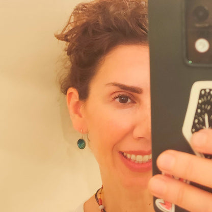 Σκουλαρίκια κρεμαστά "Blue Galaxy"