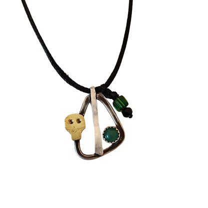 Μενταγιόν Green Skull