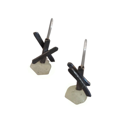 Χειροποίητα Ασημένια Σκουλαρίκια Astra με Φυσικές Πέτρες