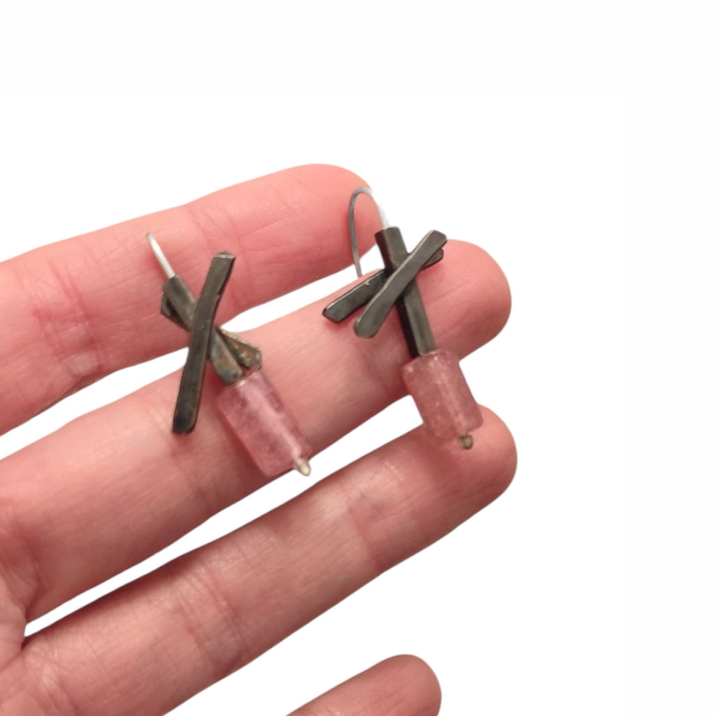 Χειροποίητα Ασημένια Σκουλαρίκια Astra με Φυσικές Πέτρες