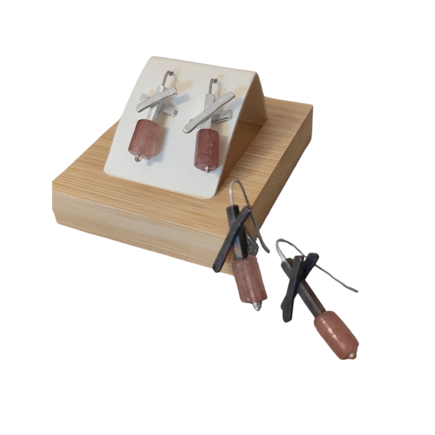 Χειροποίητα Ασημένια Σκουλαρίκια Astra με Φυσικές Πέτρες