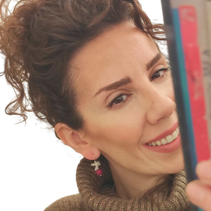 Χειροποίητα Ασημένια Σκουλαρίκια Astra με Φυσικές Πέτρες