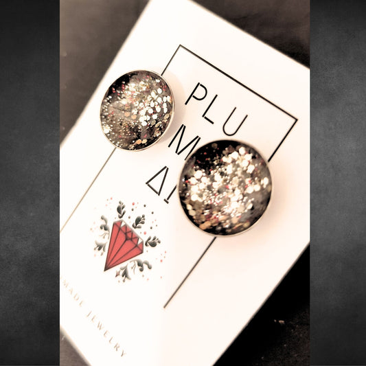 Καρφωτά Σκουλαρίκια με Glitter