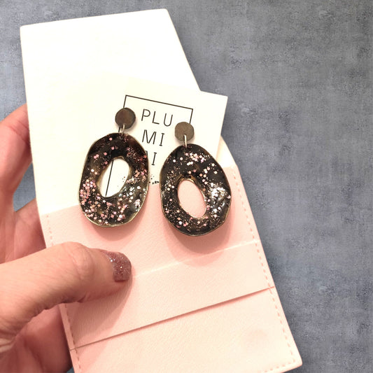 Καρφωτά σκουλαρίκια Pink Confetti