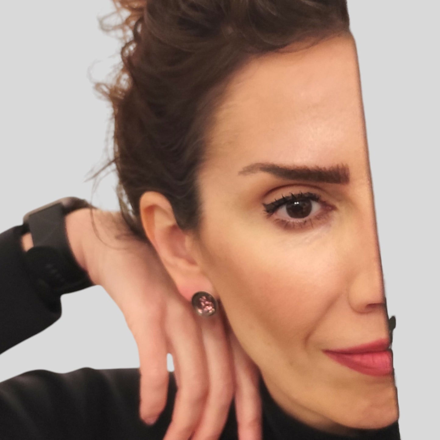 Καρφωτά Σκουλαρίκια με Glitter