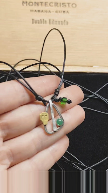 Μενταγιόν Green Skull