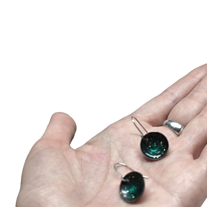 Σκουλαρίκια κρεμαστά "Blue Galaxy"