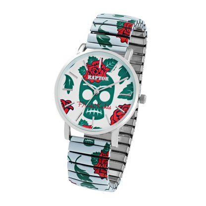 Raptor women's wristwatch "Frida Kahlo Edition" floral skull
