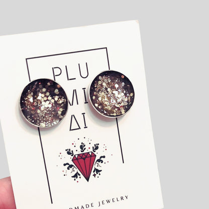 Καρφωτά Σκουλαρίκια με Glitter