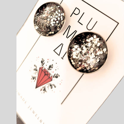 Καρφωτά Σκουλαρίκια με Glitter